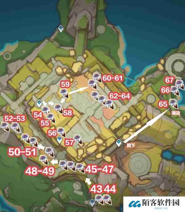 《原神》85个枯叶紫英位置一览