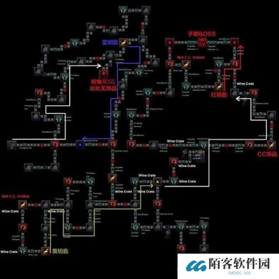 暗黑地牢猩红庭院怎么走 暗黑地牢猩红庭院地图线路分享2025